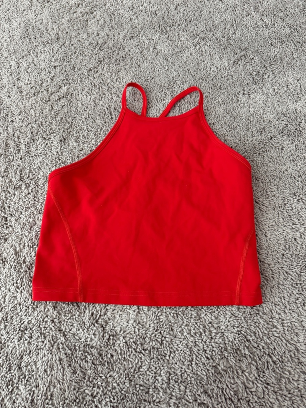 lululemon athletica Red Strappy Crop Tank Top